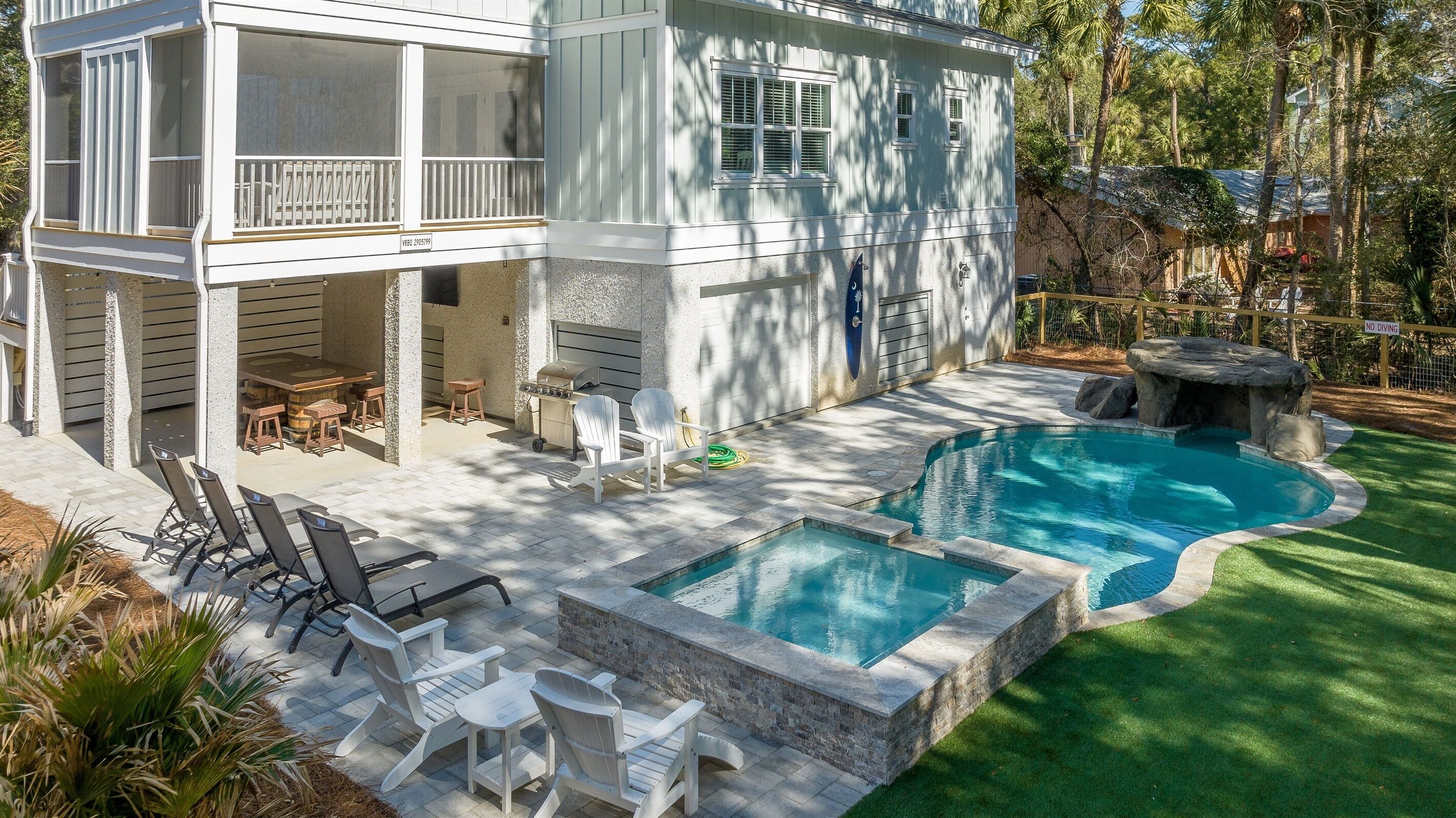 A heated pool