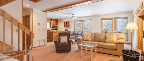 Fireplace, DVD player