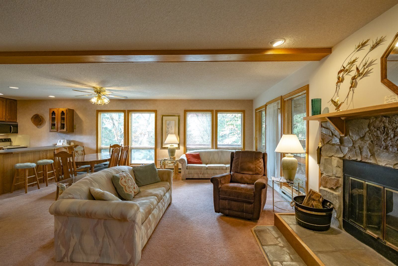 暖炉、DVD プレーヤー