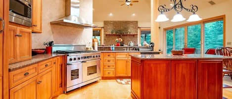Fridge, oven, stovetop, dishwasher