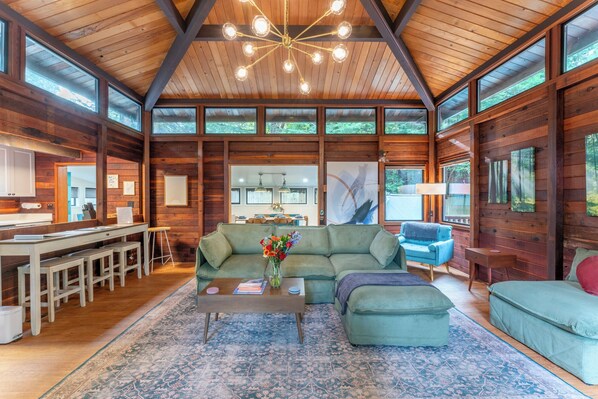 TV, foosball, table tennis, books