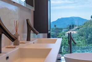 Interior - Architect-Designed House, Heated Pool and Sea View (Mandelieu-la-Napoule)