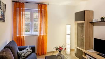 TV, DVD player, stereo