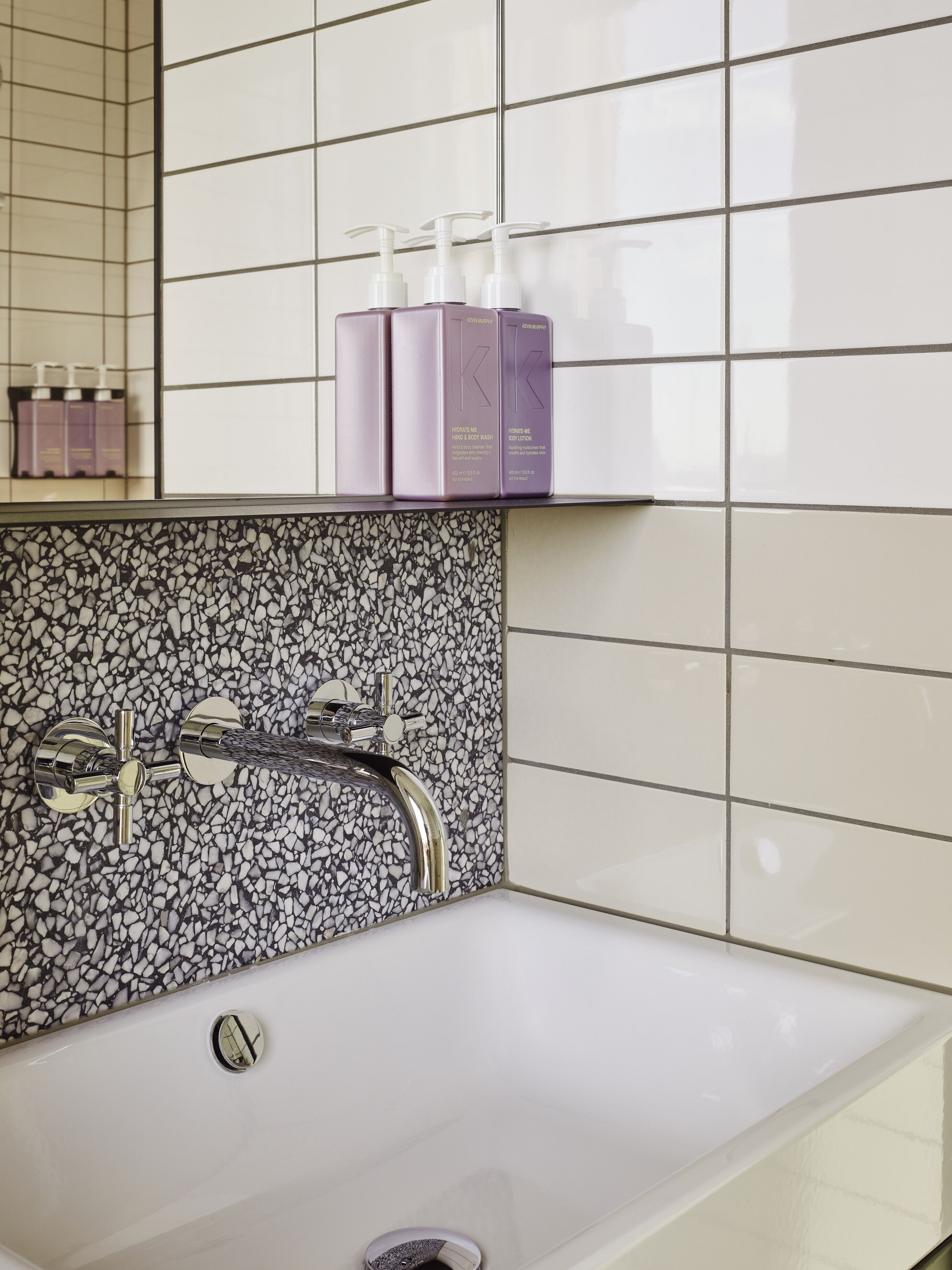 shower, rainfall showerhead, designer toiletries, hair dryer