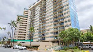 Guests can enjoy balconies with outdoor space on each floor.