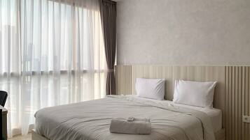 Leilighet, 2 soverom | Individuelt dekorert, individuelt innredet og strykejern/-brett