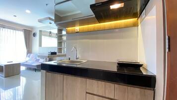 Leilighet, 2 soverom | Eget kjøkken | Kjøleskap og kjøkkenutstyr