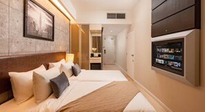 Down duvets, minibar, blackout curtains, soundproofing