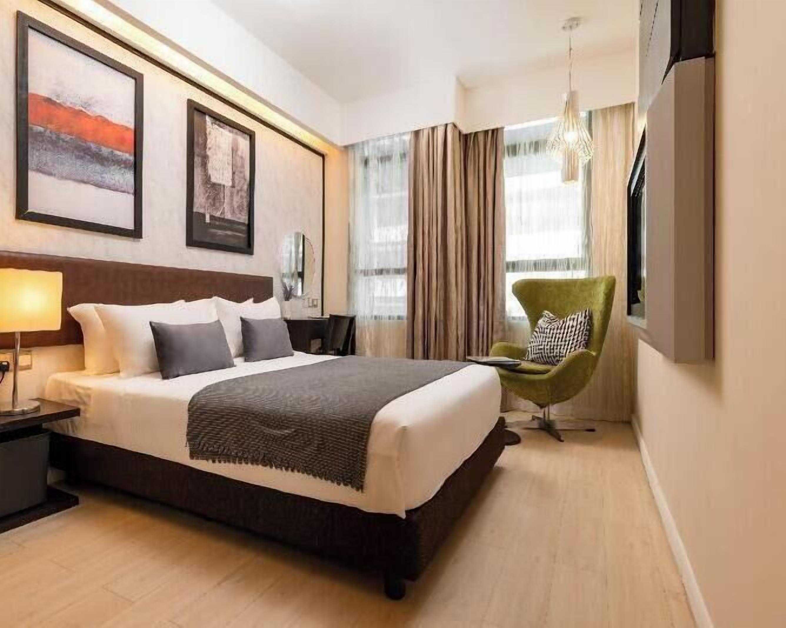 Down duvets, minibar, blackout curtains, soundproofing