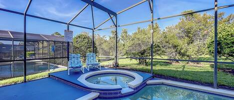 Una piscina riscaldata
