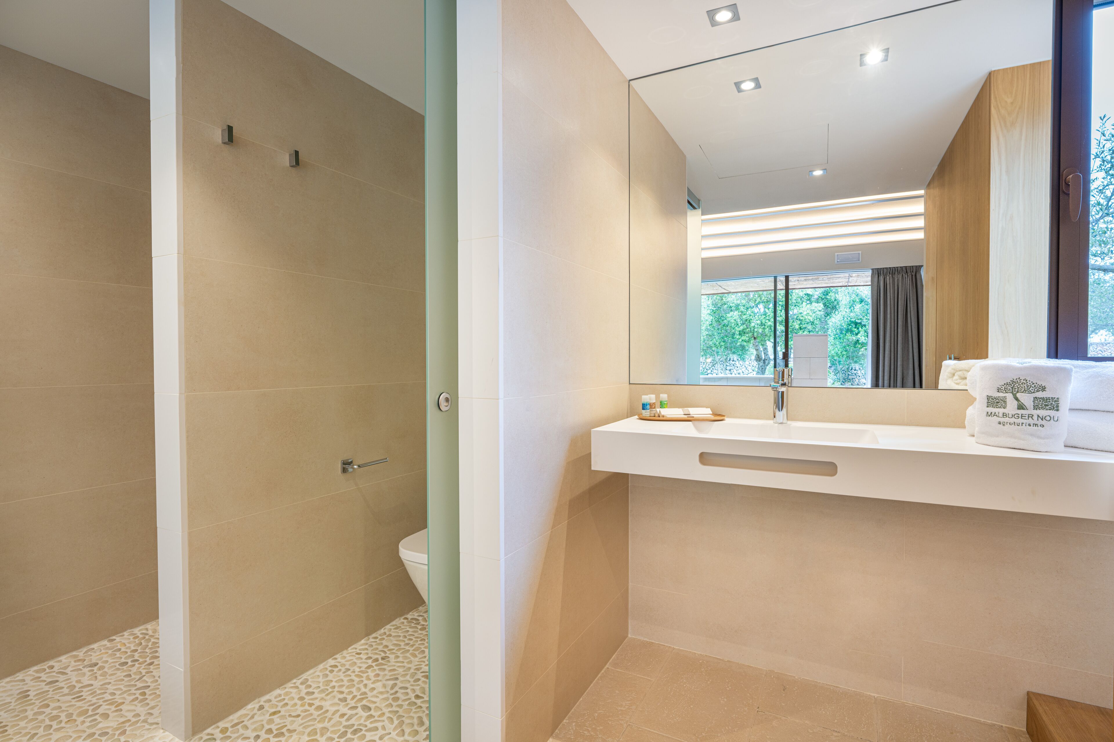 superior double or twin room | bathroom | shower, rainfall showerhead, eco-friendly toiletries, hair dryer