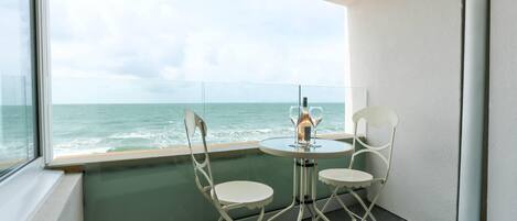 Panoramic Apartment, Private Bathroom, Sea View | Balcony view