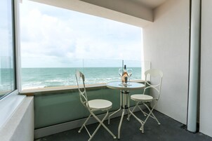 Panoramic Apartment, Private Bathroom, Sea View | Balcony view