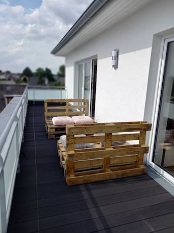 Property grounds. Large modern penthouse apartment with roof terrace