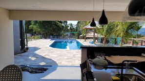 Outdoor pool, a heated pool