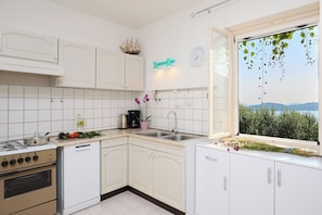 Refrigerador, horno, parrilla de estufa y lavavajillas
