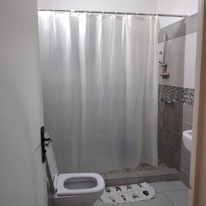 Shower, toilet paper