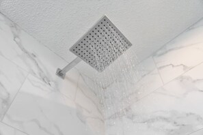 Bathroom shower - NEW Downtown Front Street Suite 6 (Traverse City)