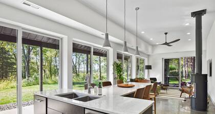 New Modern Cabin on 2 Acres with Water Views