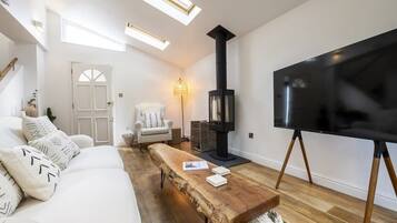 TV, fireplace, offices