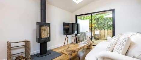TV, fireplace, offices