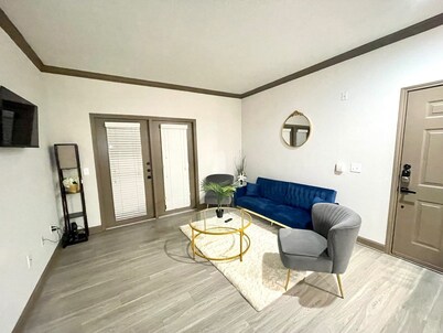 Modern Queen Bed Near Medical Center Downtown Galleria Art Gallery