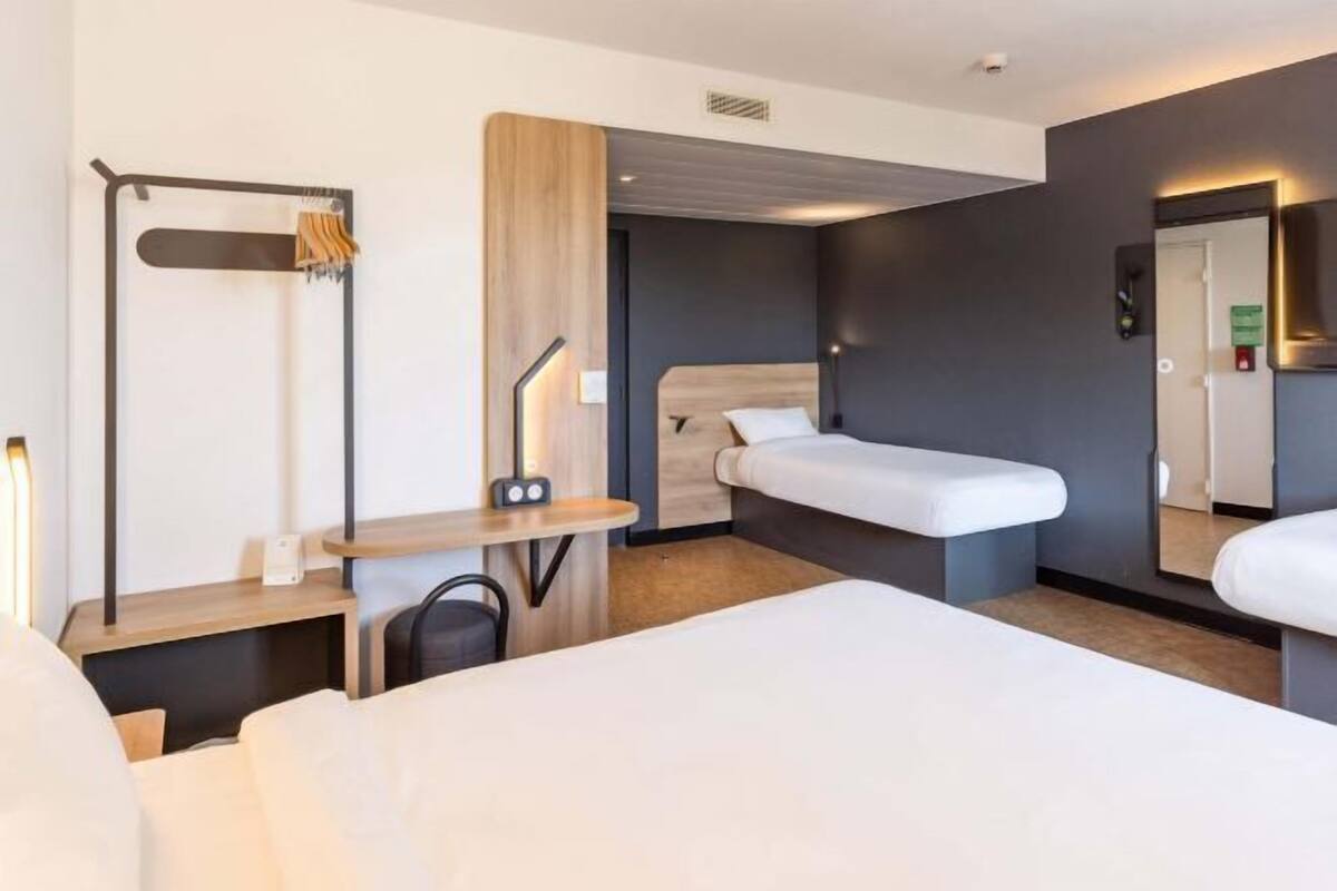 Premium bedding, desk, iron/ironing board (on request), cribs (free)