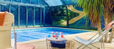 Indoor pool, a heated pool