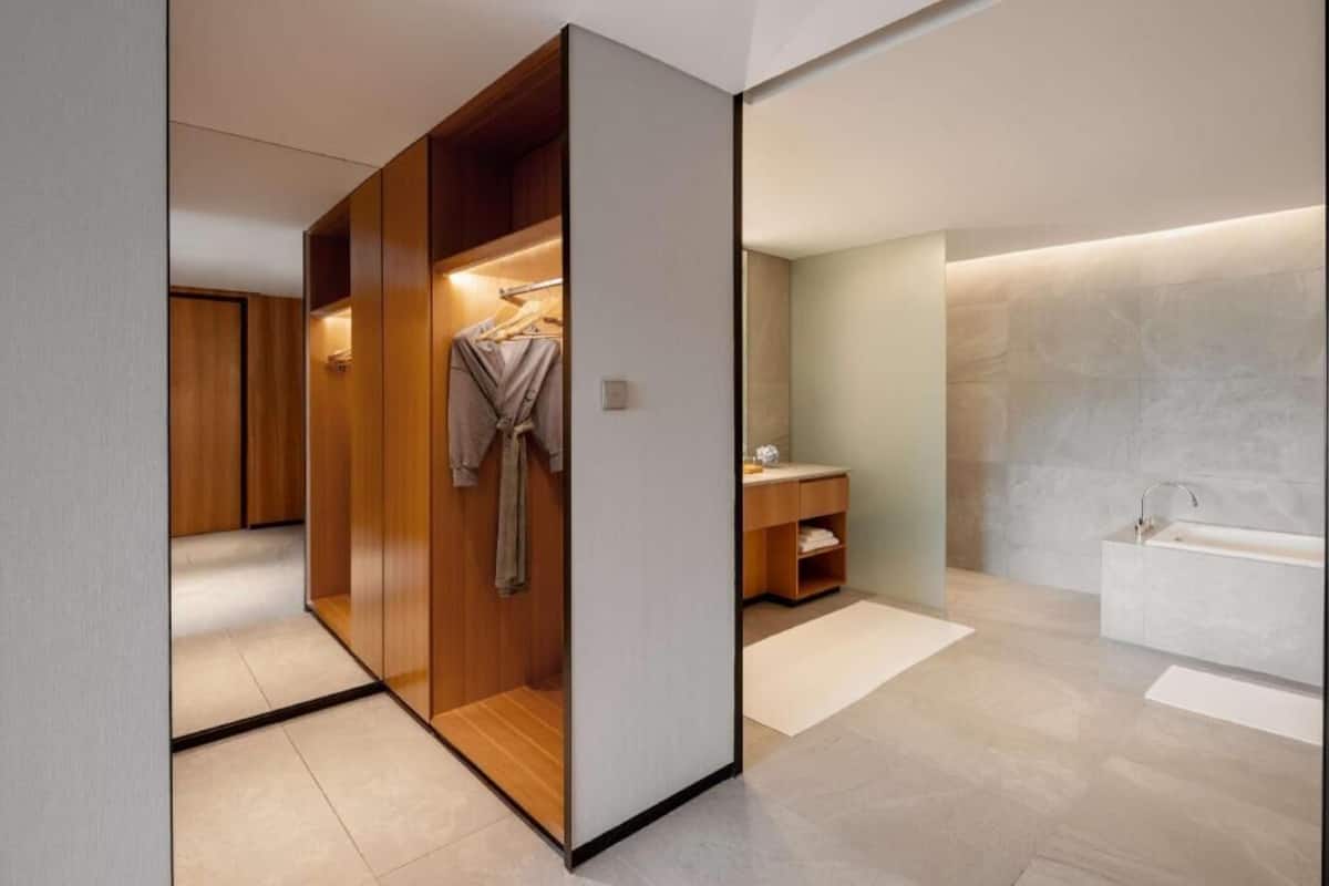 Bathroom | Shower, free toiletries, hair dryer, bathrobes