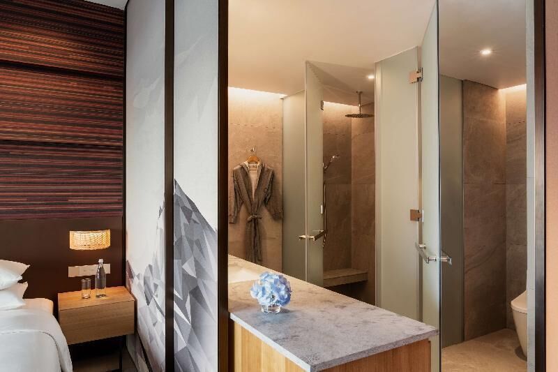Bathroom | Shower, free toiletries, hair dryer, bathrobes