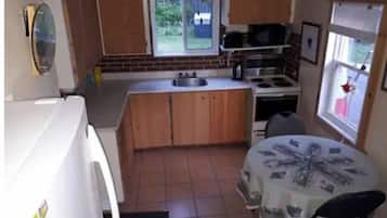 Fridge, microwave, coffee/tea maker, electric kettle