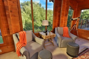 Smart TV, fireplace, printers