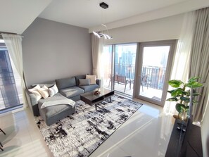 Luxury-Apartment | Wohnbereich | Smart-TV