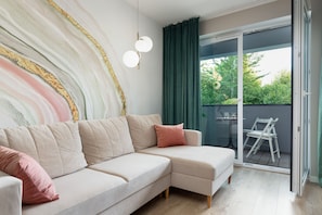 Apartamento premium | 1 quarto, roupas de cama premium