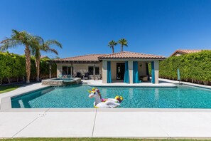 Outdoor pool, a heated pool