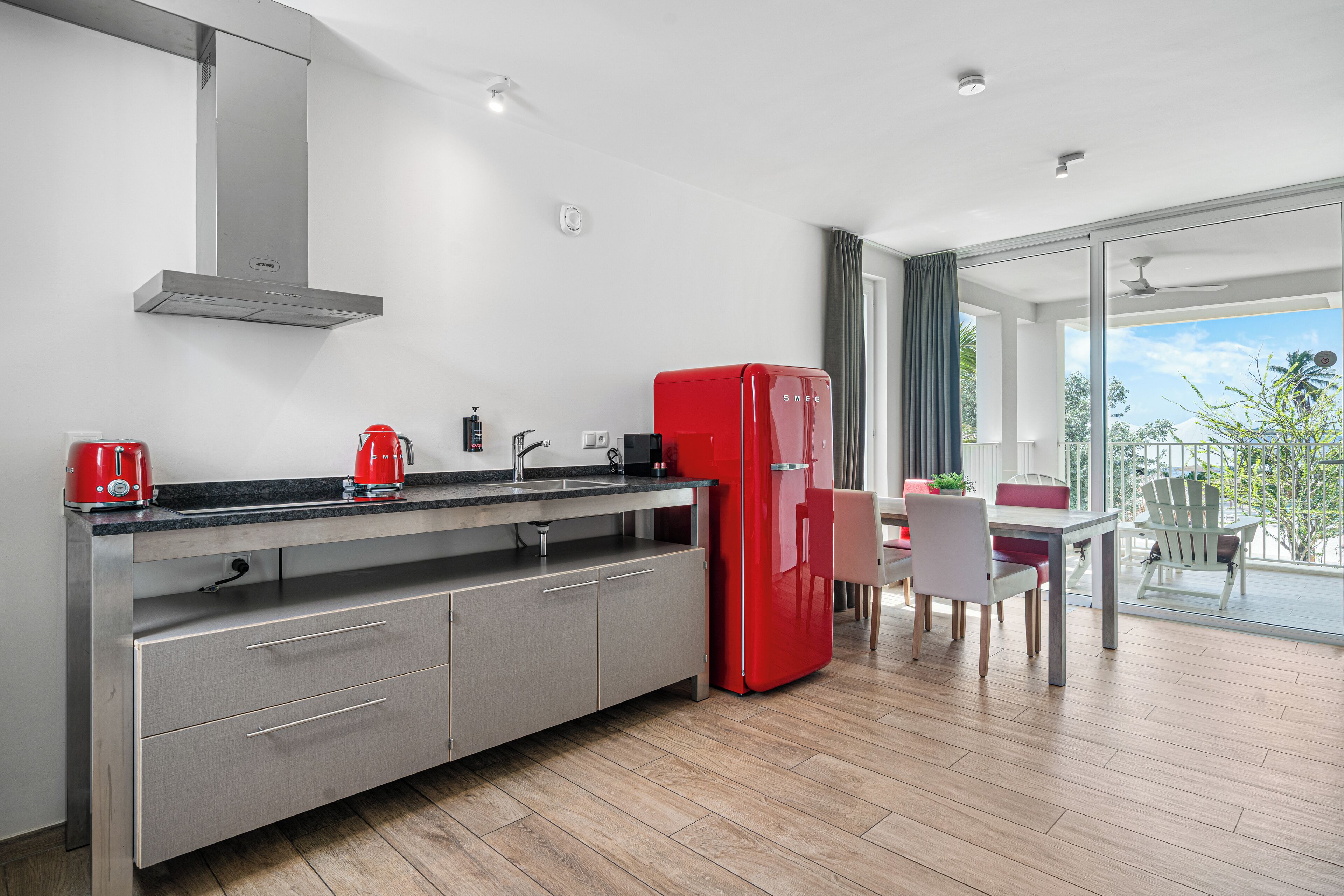 Family Apartment, 2 Bedrooms, Accessible, Ocean View | Private kitchen | Full-sized fridge, microwave, stovetop, espresso maker