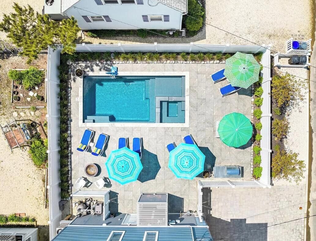 Piscine extérieure, piscine chauffée