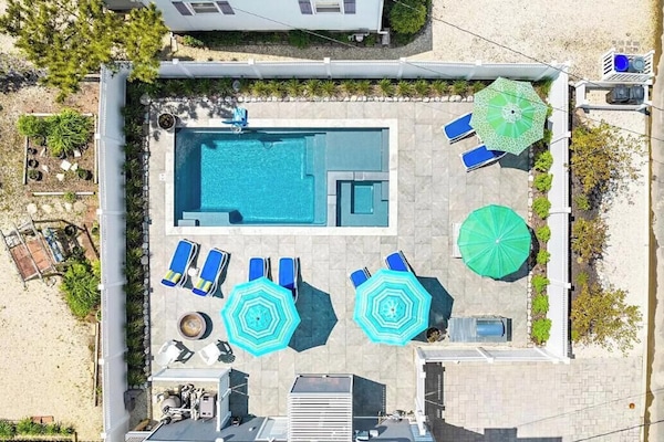 Piscine extérieure, piscine chauffée