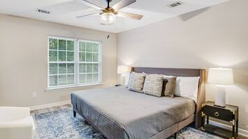 2 bedrooms, iron/ironing board, internet, bed sheets