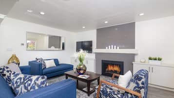 TV connectée, cheminée