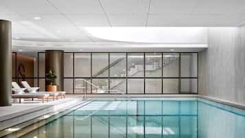 Indoor pool, open 6:00 AM to 10:00 PM, sun loungers