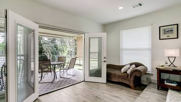 Smart TV, fireplace, printers