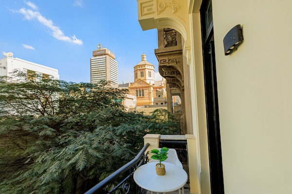 Quarto casal luxo | Terraço/pátio