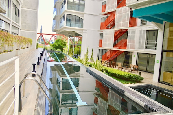 Piscine extérieure, piscine chauffée