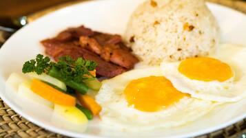 Daily cooked-to-order breakfast for a fee