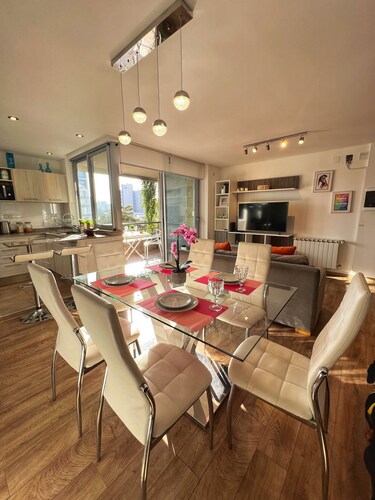 Bright premium apartment with sauna and pool