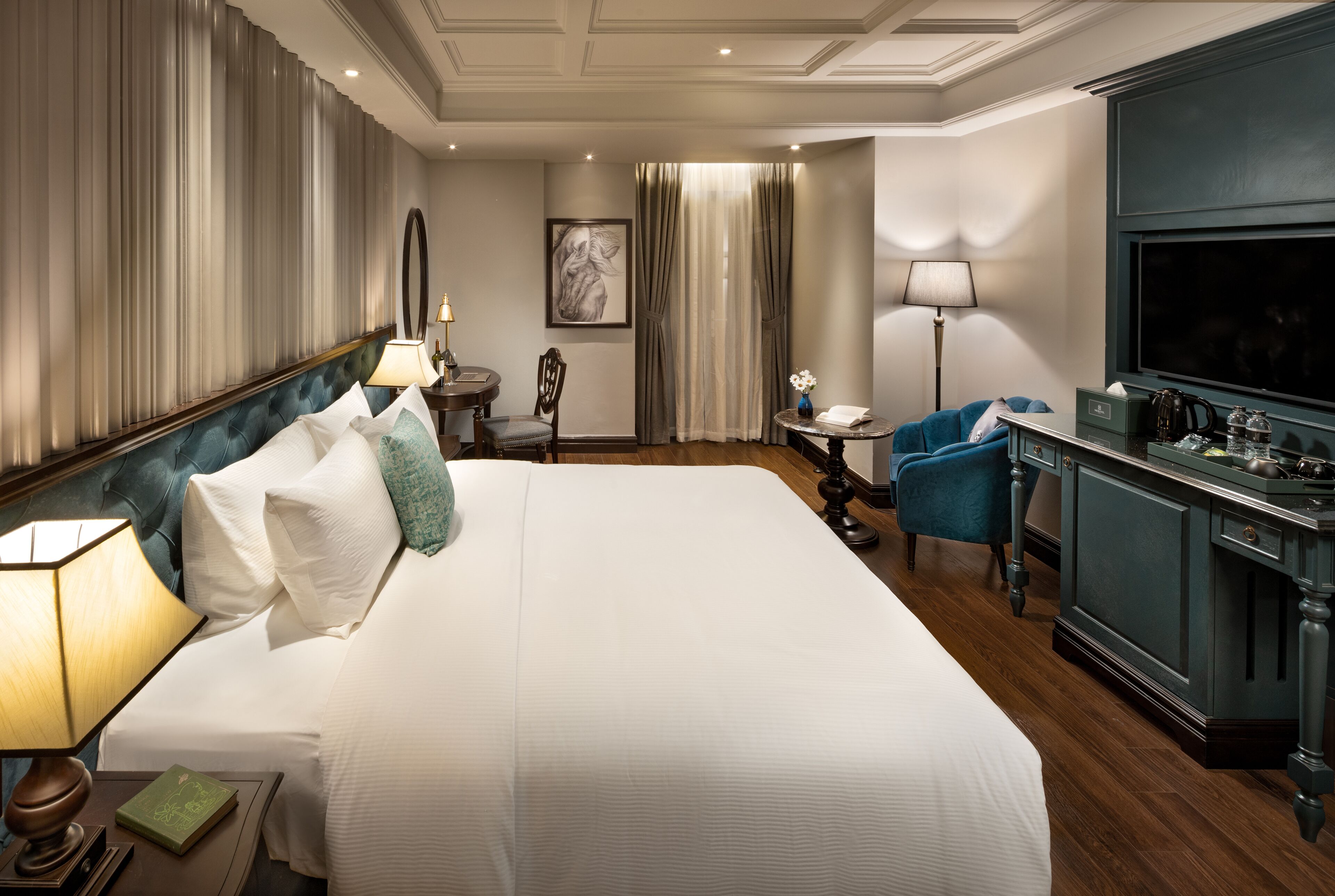 Junior Double Room | Frette Italian sheets, premium bedding, memory foam beds, minibar