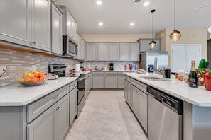 Microwave, oven, stovetop, dishwasher