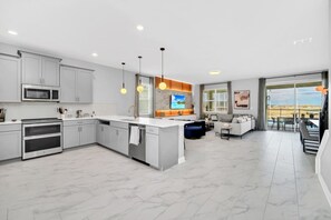Microwave, oven, stovetop, dishwasher