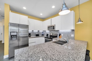 Microwave, oven, stovetop, dishwasher